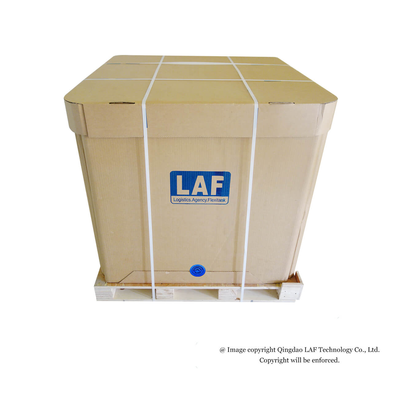 IBC de papel desechable con bolsa de líquido para el transporte de líquidos